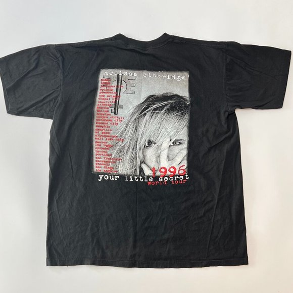 Vintage 90's Melissa Etheridge Your Little Secret 1996 World Tour Graphic Tee - Picture 2 of 10